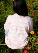 She Is Clothed Pink Long Sleeve  T-shirt